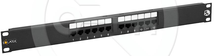 SX12-5E-UTP-BK - Solarix 12 x RJ45 CAT5E UTP