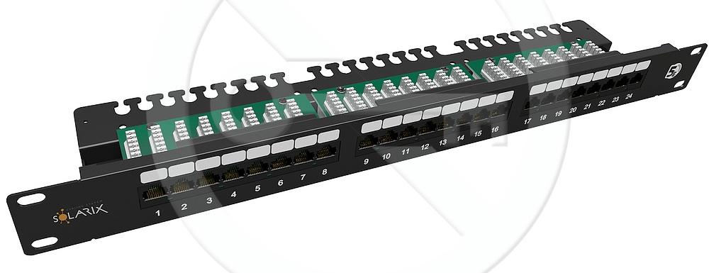 SX24L-5E-UTP-BK-N - Solarix 24 x RJ45 CAT5E UTP