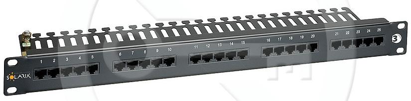 SX25-ISDN-BK - Solarix ISDN panel 25 x RJ45