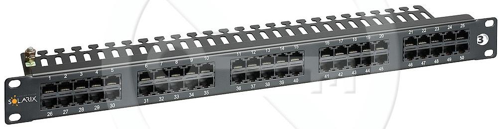 SX50-ISDN-BK - Solarix ISDN panel 50 x RJ45