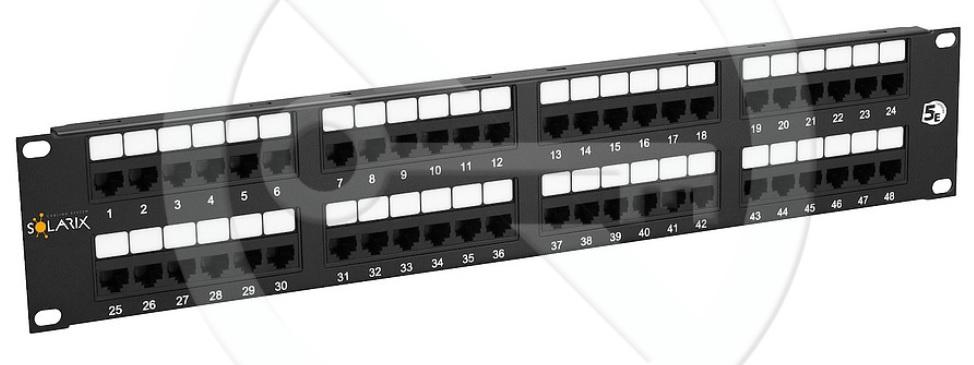 SX48-5E-UTP-BK - Solarix 48 x RJ45 CAT5E UTP