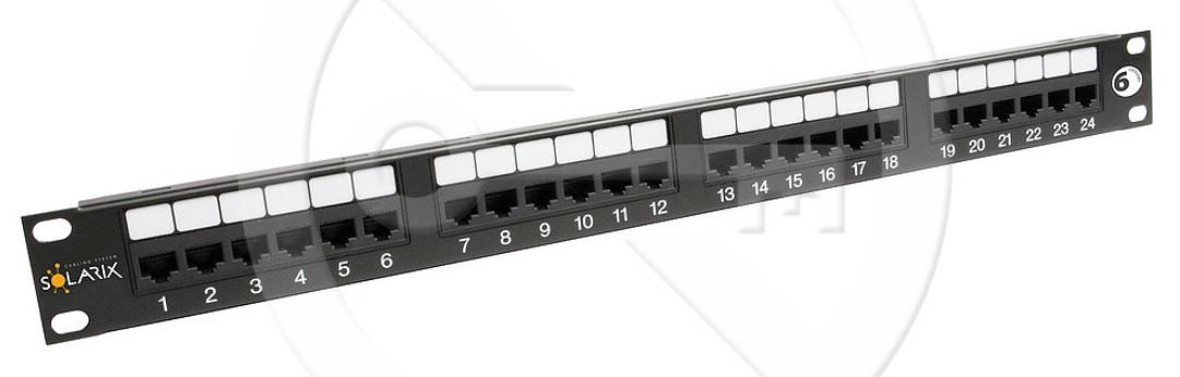 SX24-6-UTP-BK - Solarix 24 x RJ45 CAT6 UTP