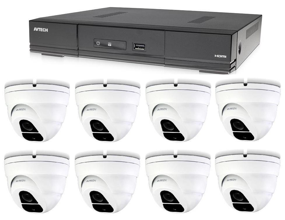 Kamerový set 1x AVTECH DVR DGD1009AV a 4x 5MPX Dome kamera AVTECH DGC5205TSE