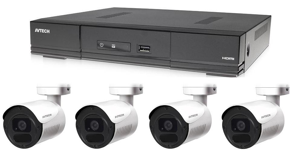 Kamerový set 1x AVTECH DVR DGD1005AV a 4x 5MPX Bullet kamera AVTECH DGC5105TS