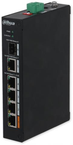 PFS3106-4ET-60-V2 - PoE switch 6/4, 4x PoE, 1xGb, 1xSFP, 60W, DIN