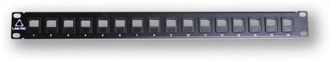 PP-104 16 prazan - crni - 19 "patch panel 1U, za 16 KJ