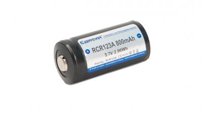 Rechargeable battery Keeppower RCR123A 800 mAh (Li-Ion) with protection